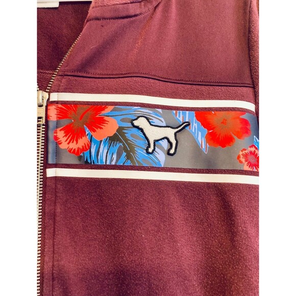 Victoria’s Secret Pink Long Sleeve Full Zip Hoodie‎ Sweatshirt Medium - Picture 3 of 9